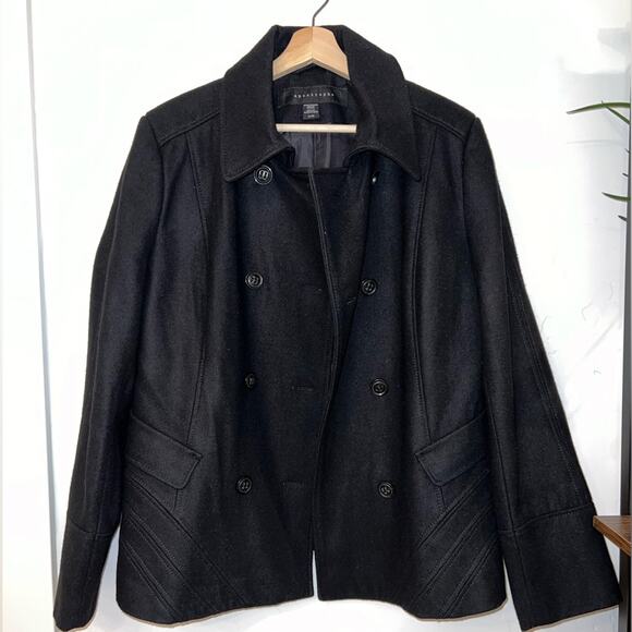 NWOT APOSTROPHE Black Recycled Wool Blend Jacket Women’s Size XL - Picture 3 of 16